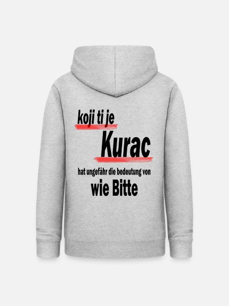 koji kurac - Frauen Hoodie - Hellgrau meliert