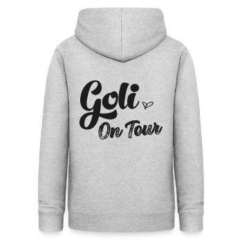 Wöd Goli on Tour beste Goli Patentante Österreich - Frauen Hoodie - Hellgrau meliert - Hinten - AI Model Female 172 light (172cm)