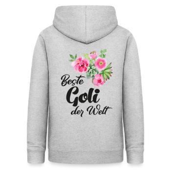 Beste Goli fragen Patentante fragen Taufe Schweiz - Frauen Hoodie - Hellgrau meliert - Hinten - AI Model Female 172 light (172cm)
