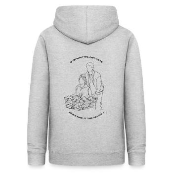 Ross and Rachel Friends - Women's Hoodie - light heather grey - Back - AI Model Female 172 light (172cm)