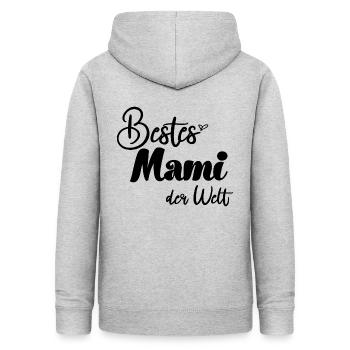 Beste Mama bestes Mami Schweiz Schweizer - Frauen Hoodie - Hellgrau meliert - Hinten - AI Model Female 172 light (172cm)