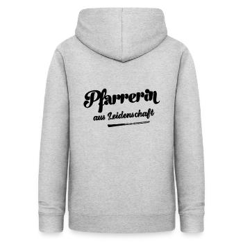 Pfarrerin aus Leidenschaft Jesus Glaube Kirche - Frauen Hoodie - Hellgrau meliert - Hinten - AI Model Female 172 light (172cm)