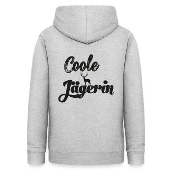 Cooler Jägerin Jungjäger Jägerin Jagd Papa - Frauen Hoodie - Hellgrau meliert - Hinten - AI Model Female 172 light (172cm)
