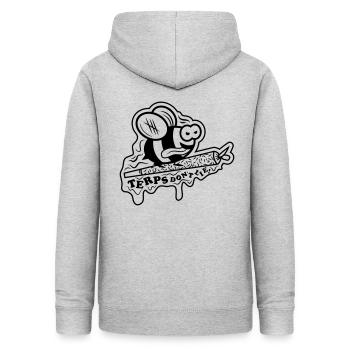 Terps Dont Lie Biene - Frauen Hoodie - Hellgrau meliert - Hinten - AI Model Female 172 light (172cm)