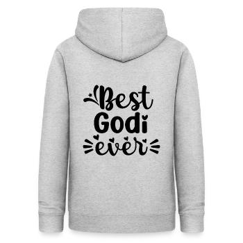 Wöd Godi beste Godi Taufpatin Österreich Taufe - Frauen Hoodie - Hellgrau meliert - Hinten - AI Model Female 172 light (172cm)