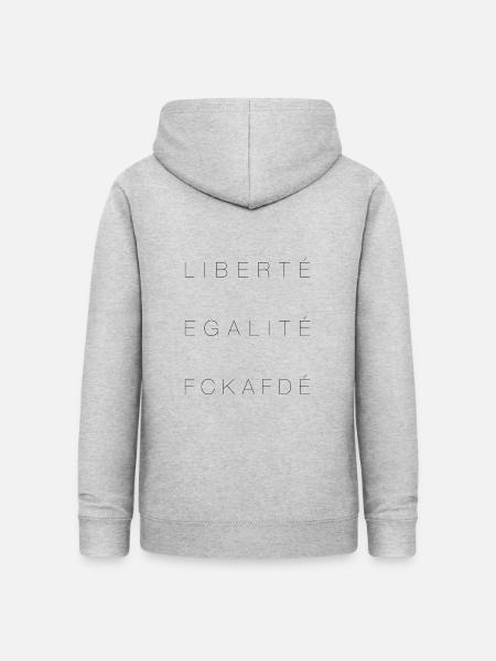FCK AFD - Frauen Hoodie - Hellgrau meliert
