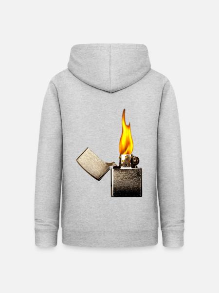 Light it - Frauen Hoodie - Hellgrau meliert