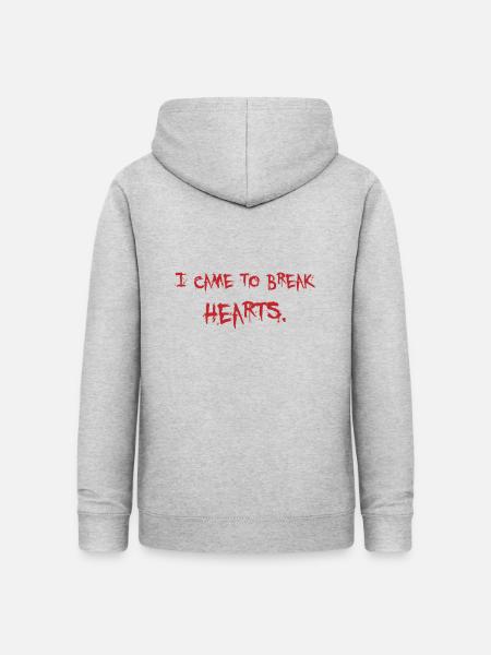 Herz brechen - Frauen Hoodie - Hellgrau meliert