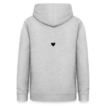 Minimalist Heart - Little Black Heart - Women's Hoodie - light heather grey - Back - AI Model Female 172 light (172cm)