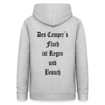 Campers Fluch - Frauen Hoodie - Hellgrau meliert - Hinten - AI Model Female 172 light (172cm)