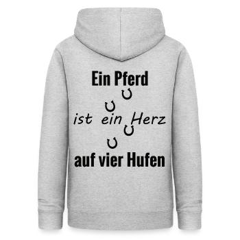 Pferdesprüche - Pferde Spruch - Frauen Hoodie - Hellgrau meliert - Hinten - AI Model Female 172 light (172cm)