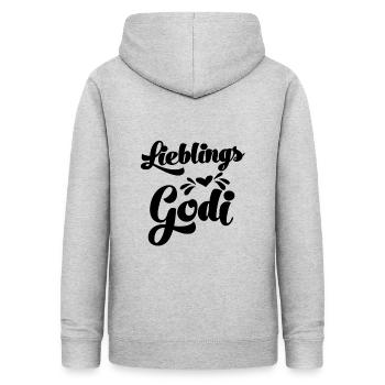 Godi demande à marraine tante tante préférée - Sweat à capuche Femme - gris clair chiné - Dos - AI Model Female 172 light (172cm)