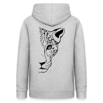 Snow leopard - Women's Hoodie - light heather grey - Back - AI Model Female 172 light (172cm)