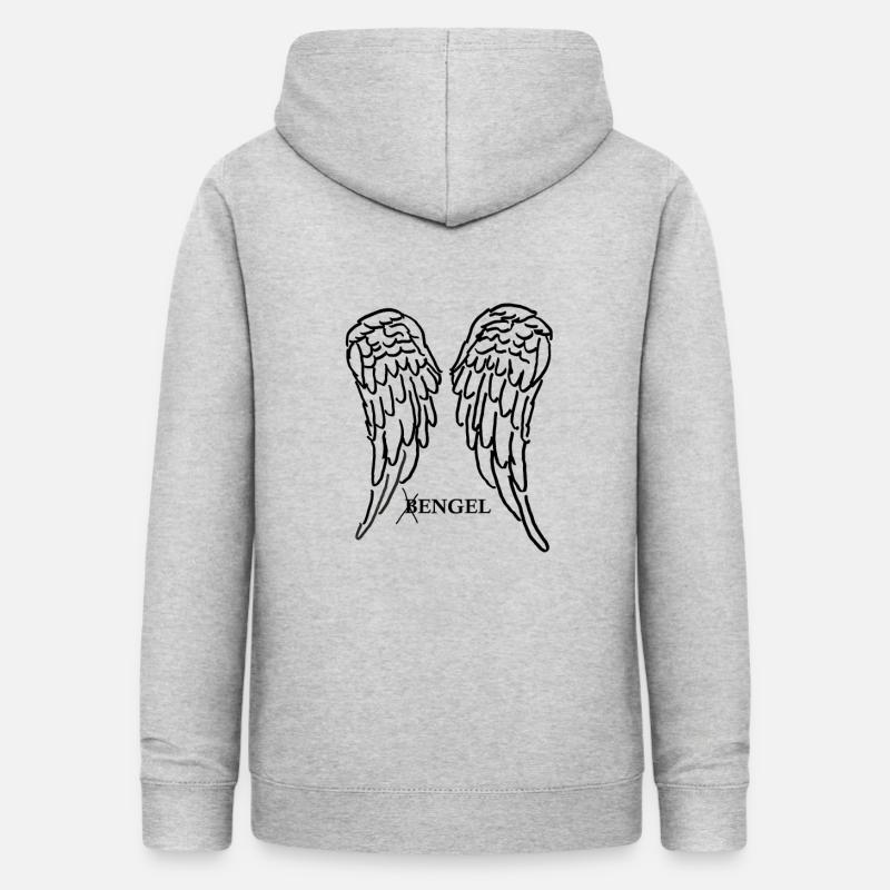 Bengel oder doch Engel - Frauen Hoodie - Hellgrau meliert