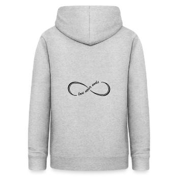 Liebe Für Immer Unendlichkeit Zeichen Partner - Frauen Hoodie - Hellgrau meliert - Hinten - AI Model Female 172 light (172cm)