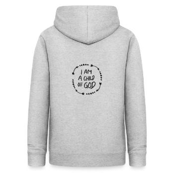 child of god jesus - Sweat à capuche Femme - gris clair chiné - Dos - AI Model Female 172 light (172cm)