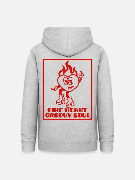 Feuerherz Grooviger Soul - Frauen Hoodie - Hellgrau meliert