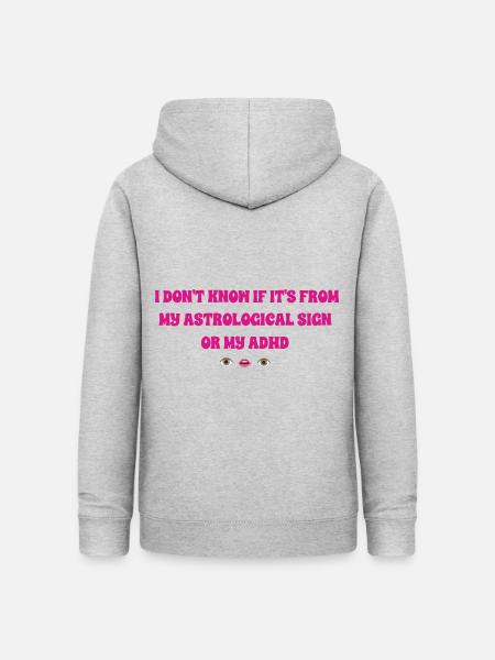 Astro ADHS mädchenhaft - Frauen Hoodie - Hellgrau meliert
