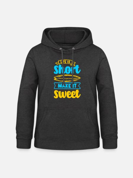 Cooler Surfer Spruch Geschenkidee - Frauen Hoodie - Anthrazit