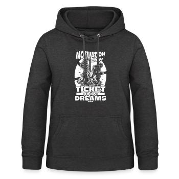Motivation motiver les carrières Cadeau positif - Sweat à capuche Femme - charbon - Devant - AI Model Female 172 light (172cm)