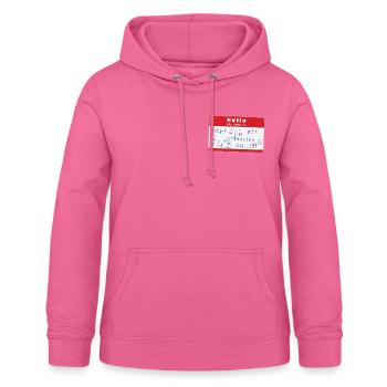 Hello my name is ... - Frauen Hoodie - Pink - Vorne - AI Model Female 172 light (172cm)