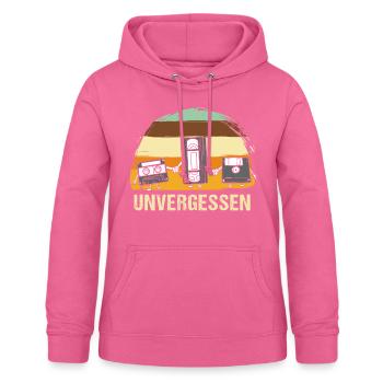 UNFORGETTABLE NEVER FORGET Retro Design Cassette - Women's Hoodie - pink - Front - AI Model Female 172 light (172cm)