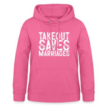 Takeout Saves Marriages - Frauen Hoodie - Pink - Vorne - AI Model Female 172 light (172cm)