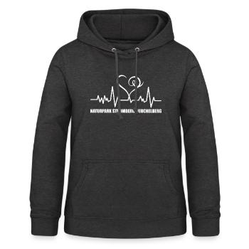 Heartbeat Naturpark Stromberg-Heuchelberg - Frauen Hoodie - Anthrazit - Vorne - AI Model Female 172 light (172cm)