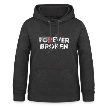 Niemals zerstört - Frauen Hoodie - Anthrazit - Vorne - AI Model Female 172 light (172cm)