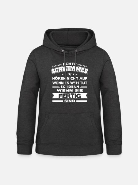 Echte Schwimmer - Frauen Hoodie - Anthrazit