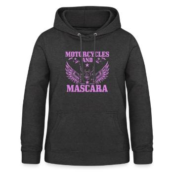 Motorcycle Biker Funny Gift - Women's Hoodie - charcoal grey - Front - AI Model Female 172 light (172cm)