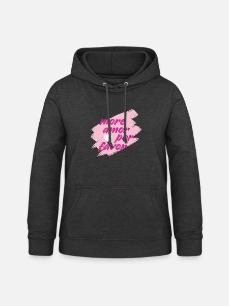 more amor - Frauen Hoodie - Anthrazit