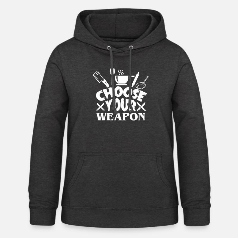 cuisine - Sweat à capuche Femme - charbon