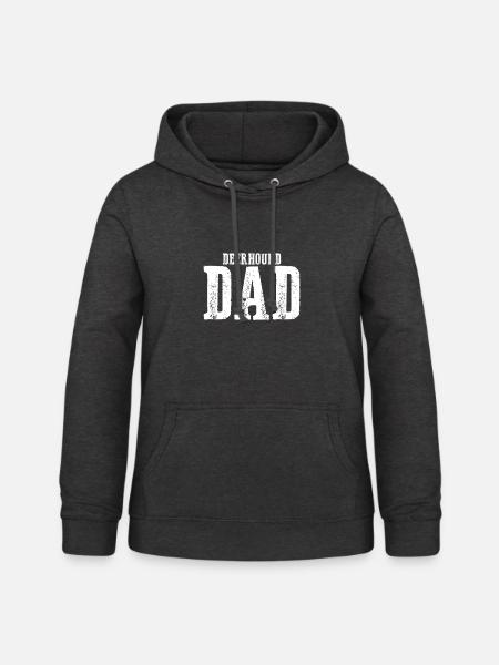 Deerhound Dad - Frauen Hoodie - Anthrazit