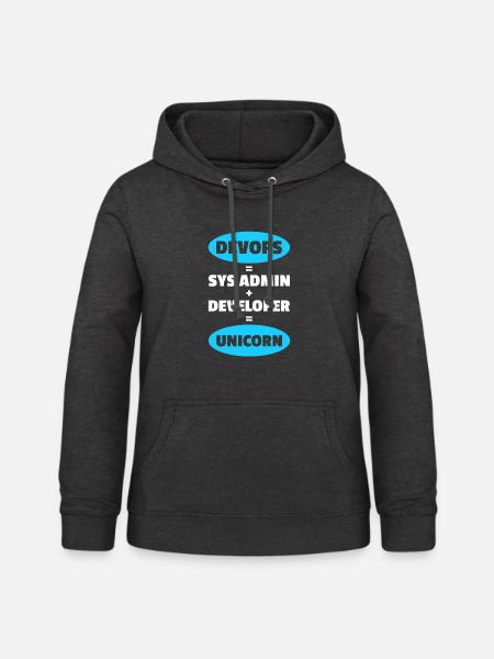 Sys-Admin Entwickler Devops-Ingenieur Einhorn - Frauen Hoodie - Anthrazit