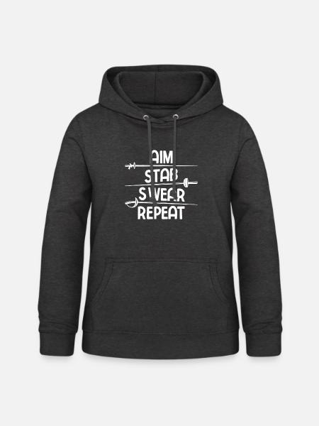 Fechten - Frauen Hoodie - Anthrazit