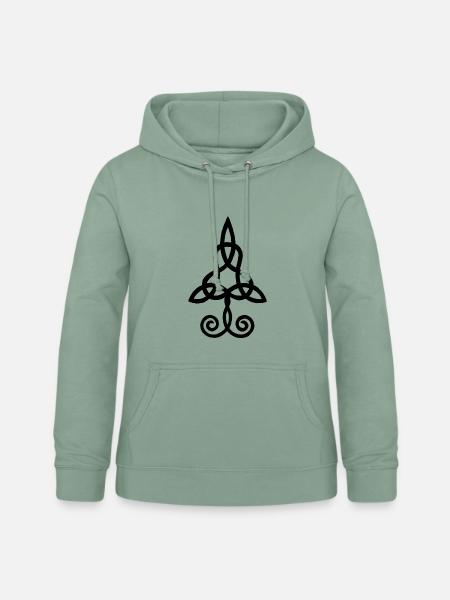 Baum und Natur (Schwarz) - Frauen Hoodie - Graugrün
