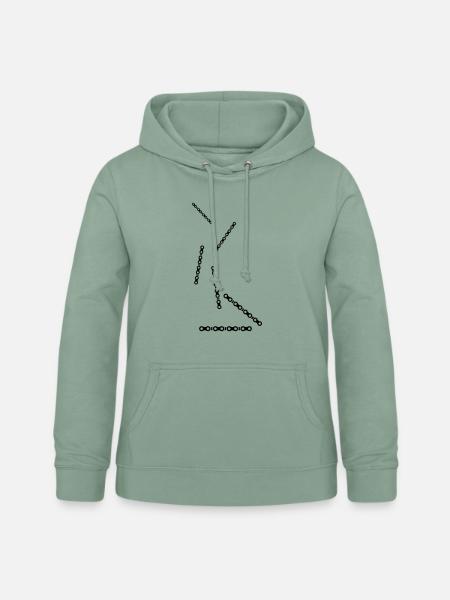 Fahrrad Kette - Frauen Hoodie - Graugrün