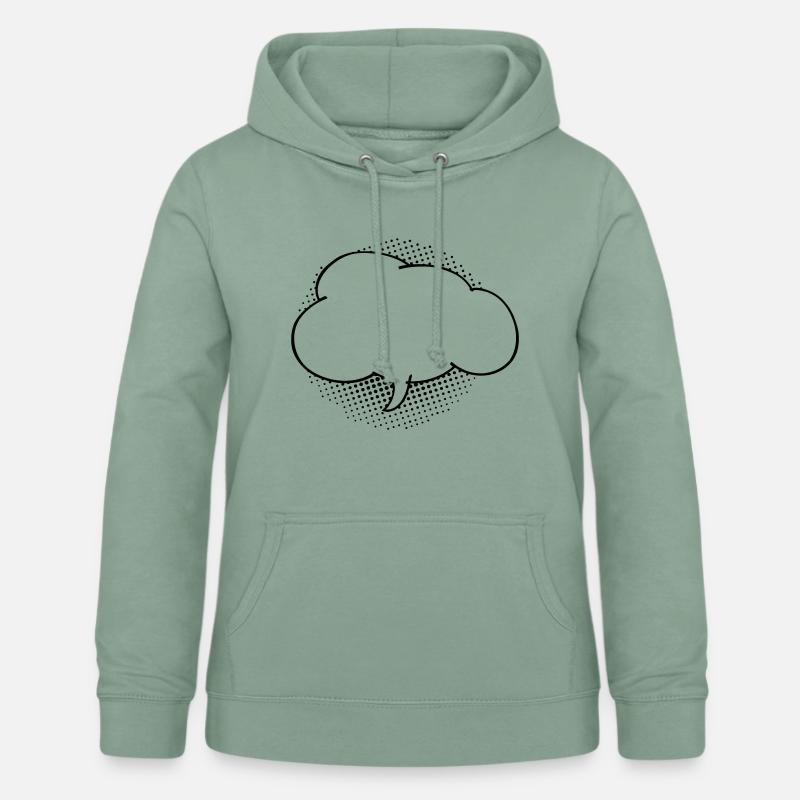 Bulle nuage - Sweat à capuche Femme - vert-de-gris