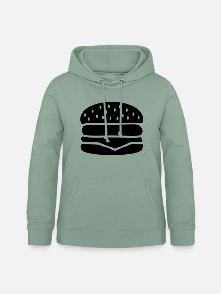 Burger - Frauen Hoodie - Graugrün