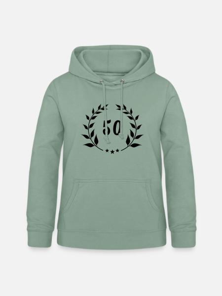 Meilenstein 50 - Frauen Hoodie - Graugrün
