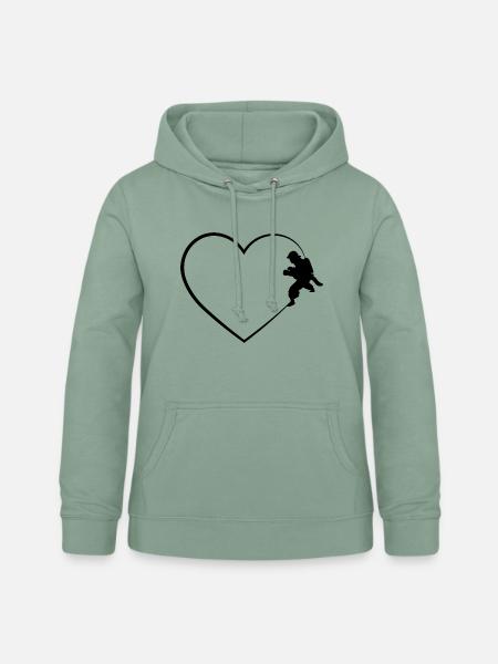 Herz 2 und Feuer Brigader - - Frauen Hoodie - Graugrün