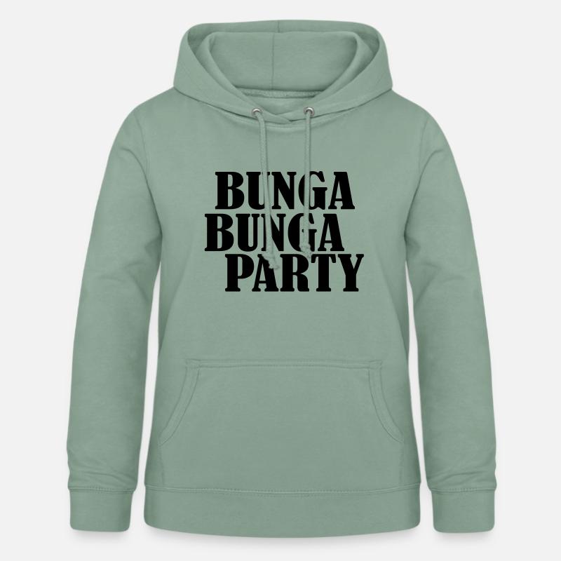 bunga bunga enterrement - Sweat à capuche Femme - vert-de-gris