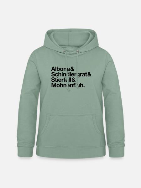 Freeride Arlberg - Frauen Hoodie - Graugrün