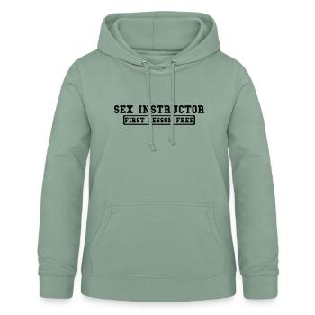 sex instructor - Frauen Hoodie - Graugrün - Vorne - AI Model Female 172 light (172cm)