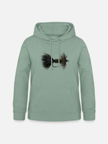 Wooly Bugger Streamer - Frauen Hoodie - Graugrün