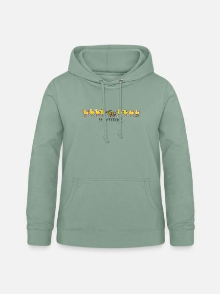 Janosch Tigerente Be Different - Frauen Hoodie - Graugrün