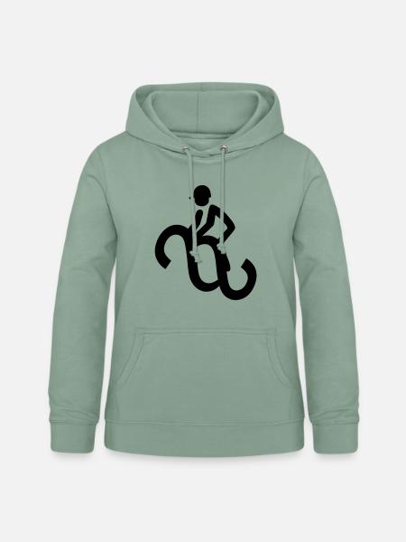 Paragraphenreiter - Frauen Hoodie - Graugrün