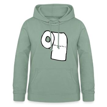 papier toilette - Sweat à capuche Femme - vert-de-gris - Devant - AI Model Female 172 light (172cm)