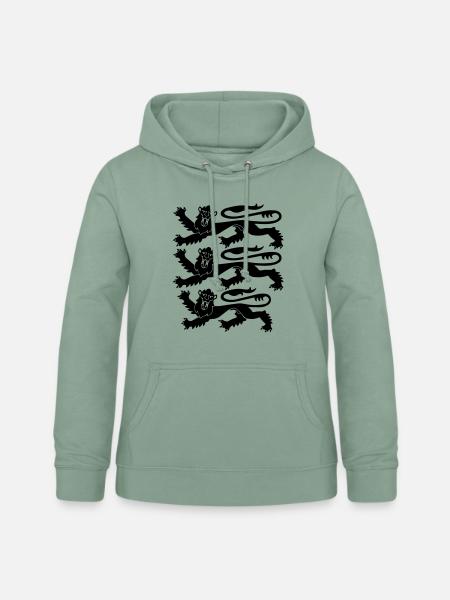 England Three Lions - Frauen Hoodie - Graugrün